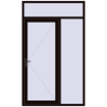 Pricing Entrance doors 1500x2500 mm DOOR KORSA ENERGY-SAVING REHAU SYNEGO BLACK_BROWN two-sided
