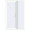 Pricing Entrance doors 1400x2100 mm DOOR KORSA OPTIMUM REHAU BRILLANT RAL 9016 Traffic white two-sided
