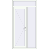 Pricing Entrance doors 1150x2280 mm DOOR KORSA OPTIMUM REHAU BRILLANT RAL 9016 Traffic white two-sided