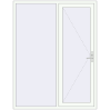 Pricing Entrance doors 1700x2200 mm DOOR KORSA OPTIMUM REHAU BRILLANT RAL 9016 Traffic white two-sided