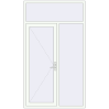 Pricing Entrance doors 1430x2500 mm DOOR KORSA OPTIMUM REHAU BRILLANT RAL 9016 Traffic white two-sided