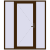 Pricing Entrance doors 1800x2100 mm DOOR KORSA OPTIMUM REHAU BRILLANT DARK_OAK two-sided