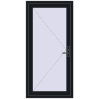 Pricing Entrance doors 900x1850 mm DOOR KORSA OPTIMUM REHAU BRILLANT BLACK_COOL_110L-2 two-sided