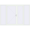 Pricing Entrance doors 3000x2100 mm DOOR KORSA OPTIMUM REHAU BRILLANT RAL 9016 Traffic white two-sided