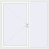 Ustalenie cen Drzwi zewnętrzne 2000x2000 mm DOOR KORSA ALU STANDARD 72 RAL 9016 Traffic white dwustronny