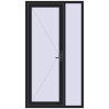 Pricing Entrance doors 1200x2200 mm DOOR KORSA OPTIMUM REHAU BRILLANT BLACK_ULTI-MATT two-sided
