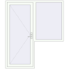 Pricing Entrance doors 1800x2100 mm DOOR KORSA ALU STANDARD 72 RAL 9016 Traffic white two-sided