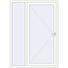 Pricing Entrance doors 1500x2100 mm DOOR KORSA OPTIMUM REHAU BRILLANT RAL 9016 Traffic white two-sided