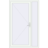Pricing Entrance doors 1350x2150 mm DOOR KORSA ALU STANDARD 72 RAL 9016 Traffic white two-sided