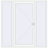 Pricing Entrance doors 1980x2045 mm DOOR KORSA OPTIMUM REHAU BRILLANT RAL 9016 Traffic white two-sided