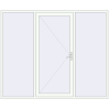 Pricing Entrance doors 2600x2150 mm DOOR KORSA ENERGY-SAVING REHAU SYNEGO RAL 9016 Traffic white two-sided