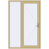 Pricing Entrance doors 1400x2100 mm DOOR KORSA ALU STANDARD 72 RAL 1000 Green beige two-sided