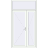 Pricing Entrance doors 1400x2600 mm DOOR KORSA ALU STANDARD 72 RAL 9016 Traffic white two-sided