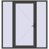 Pricing Entrance doors 2000x2100 mm DOOR KORSA OPTIMUM REHAU BRILLANT BASALT_GREY two-sided