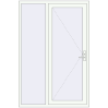 Pricing Entrance doors 1400x2100 mm DOOR KORSA OPTIMUM REHAU BRILLANT RAL 9016 Traffic white two-sided
