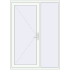 Ustalenie cen Drzwi zewnętrzne 1450x2000 mm DOOR KORSA OPTIMUM REHAU BRILLANT RAL 9016 Traffic white dwustronny