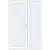 Pricing Entrance doors 1400x2100 mm DOOR KORSA ENERGY-SAVING REHAU SYNEGO RAL 9016 Traffic white two-sided