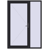 Pricing Entrance doors 1500x2100 mm DOOR KORSA OPTIMUM REHAU BRILLANT BLACK_ULTI-MATT two-sided