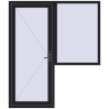 Pricing Entrance doors 1800x2100 mm DOOR KORSA ENERGY-SAVING REHAU SYNEGO BLACK_ULTI-MATT two-sided