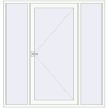 Pricing Entrance doors 2000x2095 mm DOOR KORSA OPTIMUM REHAU BRILLANT RAL 9016 Traffic white two-sided