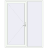 Pricing Entrance doors 1750x2150 mm DOOR KORSA ENERGY-SAVING REHAU SYNEGO RAL 9016 Traffic white two-sided