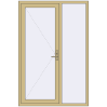 Pricing Entrance doors 1400x2100 mm DOOR KORSA ALU STANDARD 72 RAL 1000 Green beige two-sided