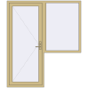 Pricing Entrance doors 1800x2100 mm DOOR KORSA ALU STANDARD 72 RAL 1000 Green beige two-sided