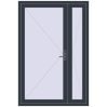 Pricing Entrance doors 1400x2080 mm DOOR KORSA OPTIMUM REHAU BRILLANT ANTHRACITE_GREY_STRUKTURAL two-sided