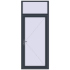 Pricing Entrance doors 1000x2500 mm DOOR KORSA ENERGY-SAVING REHAU SYNEGO ANTHRACITE_GREY_STRUKTURAL two-sided