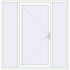 Pricing Entrance doors 1980x2045 mm DOOR KORSA OPTIMUM REHAU BRILLANT RAL 9016 Traffic white two-sided