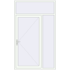 Pricing Entrance doors 1500x2500 mm DOOR KORSA ENERGY-SAVING REHAU SYNEGO RAL 9016 Traffic white two-sided