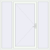 Pricing Entrance doors 2000x2000 mm DOOR OPTIMUM REHAU BRILLANT RAL 9016 Traffic white two-sided