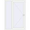 Pricing Entrance doors 1430x2050 mm DOOR KORSA OPTIMUM REHAU BRILLANT RAL 9016 Traffic white two-sided
