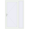Pricing Entrance doors 1400x2150 mm DOOR KORSA ENERGY-SAVING REHAU SYNEGO RAL 9016 Traffic white two-sided