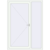 Pricing Entrance doors 1500x2100 mm DOOR KORSA OPTIMUM REHAU BRILLANT RAL 9016 Traffic white two-sided