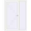 Pricing Entrance doors 1500x2100 mm DOOR KORSA ENERGY-SAVING REHAU SYNEGO RAL 9016 Traffic white two-sided