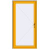 Pricing Entrance doors 1100x2200 mm DOOR KORSA ALU STANDARD 72 RAL 1003 Signal yellow two-sided