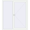 Pricing Entrance doors 1800x2100 mm DOOR KORSA ENERGY-SAVING REHAU SYNEGO RAL 9016 Traffic white two-sided