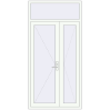 Pricing Entrance doors 1200x2440 mm DOOR KORSA ALU STANDARD 72 RAL 9016 Traffic white two-sided