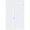 Pricing Entrance doors 1600x2600 mm DOOR KORSA OPTIMUM REHAU BRILLANT RAL 9016 Traffic white two-sided