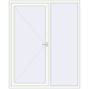 Pricing Entrance doors 1750x2150 mm DOOR KORSA ENERGY-SAVING REHAU SYNEGO RAL 9016 Traffic white two-sided