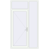 Pricing Entrance doors 1400x2450 mm DOOR KORSA OPTIMUM REHAU BRILLANT RAL 9016 Traffic white two-sided