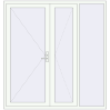 Pricing Entrance doors 2000x2100 mm DOOR KORSA OPTIMUM REHAU BRILLANT RAL 9016 Traffic white two-sided