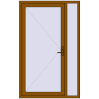 Pricing Entrance doors 1300x2080 mm DOOR KORSA ENERGY-SAVING REHAU SYNEGO GOLDEN OAK two-sided