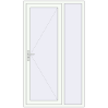 Pricing Entrance doors 1200x2100 mm DOOR KORSA OPTIMUM REHAU BRILLANT RAL 9016 Traffic white two-sided