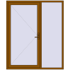 Pricing Entrance doors 1750x2100 mm DOOR KORSA OPTIMUM REHAU BRILLANT GOLDEN OAK two-sided