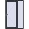 Pricing Entrance doors 1350x2100 mm DOOR KORSA OPTIMUM REHAU BRILLANT ANTHRACITE_GREY_STRUKTURAL two-sided