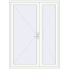 Pricing Entrance doors 1580x2120 mm DOOR KORSA OPTIMUM REHAU BRILLANT RAL 9016 Traffic white two-sided