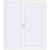 Pricing Entrance doors 1800x2100 mm DOOR KORSA ENERGY-SAVING REHAU SYNEGO RAL 9016 Traffic white two-sided
