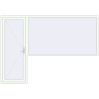 Pricing Entrance doors 3150x2200 mm DOOR KORSA OPTIMUM REHAU BRILLANT RAL 9016 Traffic white two-sided